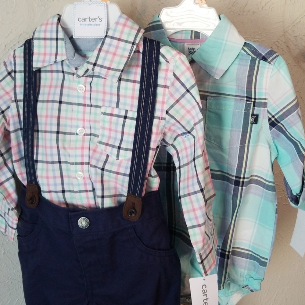 Bundle Carter's outfit and Baby B'gosh shirt